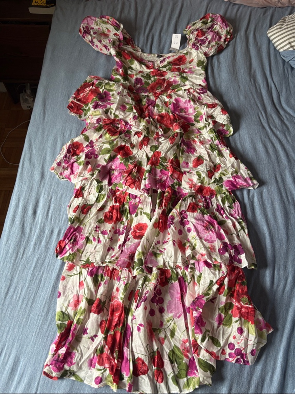 Women A&F ruffle two piece maxi dress- small and medium